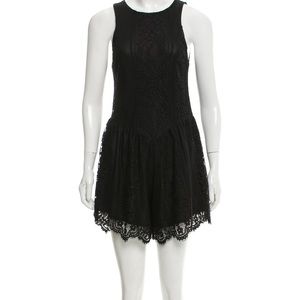 For Love & Lemons Black Blue Bell Lace Romper Sz Small